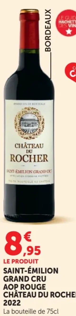 Saint-Émilion Grand Cru AOP Rouge Château du Rocher 2022