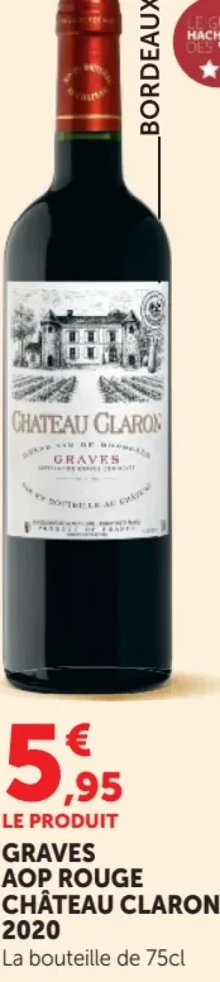 Graves AOP Rouge Château Claron 2020