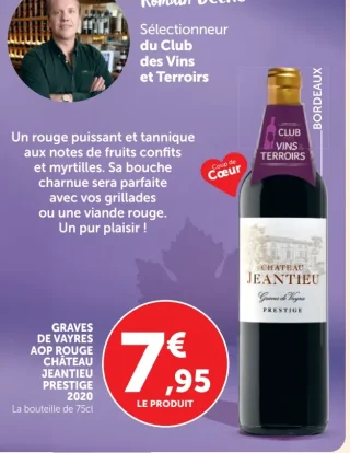 Graves de Vayres AOP Rouge Château Jeantieu Prestige 2020