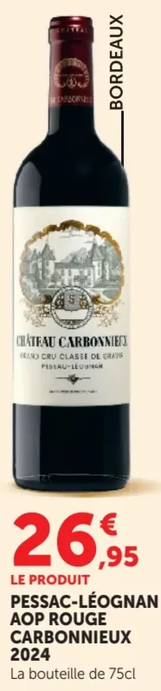 PESSAC-LÉOGNAN AOP ROUGE CARBONNIEUX 2024