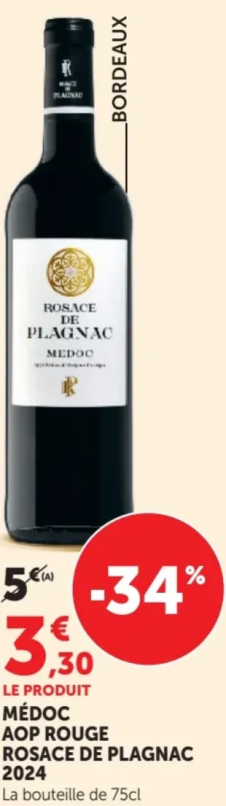 MÉDOC AOP ROUGE ROSACE DE PLAGNAC 2024