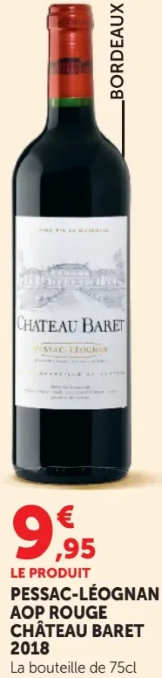 PESSAC-LÉOGNAN AOP ROUGE CHÂTEAU BARET 2018