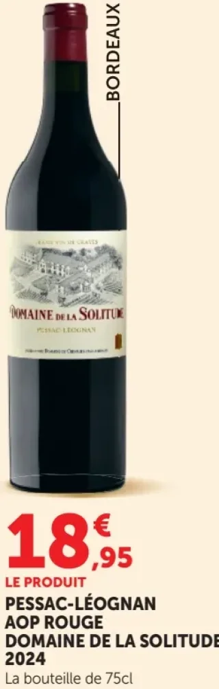 PESSAC-LÉOGNAN AOP ROUGE DOMAINE DE LA SOLITUDE 2024
