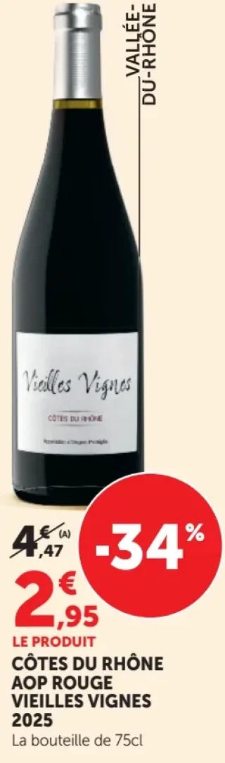 CÔTES DU RHÔNE AOP ROUGE VIEILLES VIGNES 2025