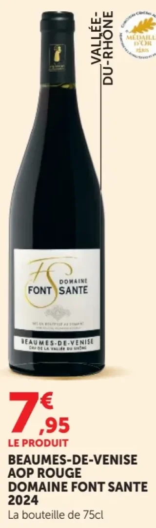 BEAUMES-DE-VENISE AOP ROUGE DOMAINE FONT SANTE 2024