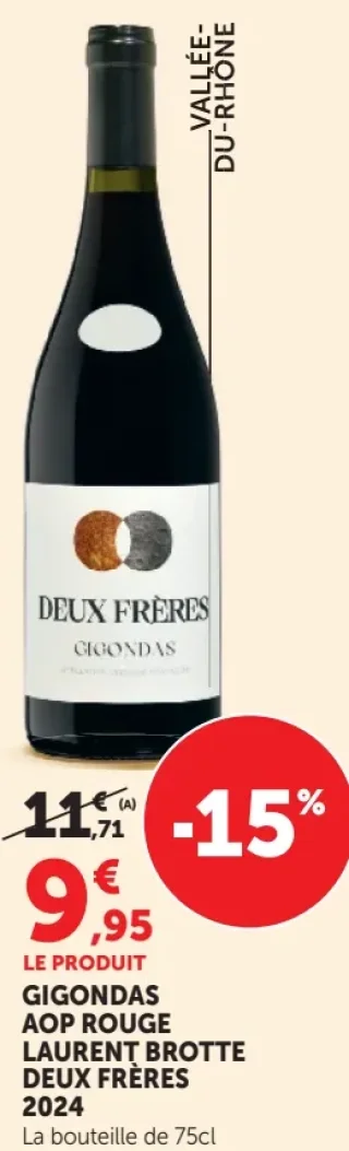 GIGONDAS AOP ROUGE LAURENT BROTTE DEUX FRÈRES 2024