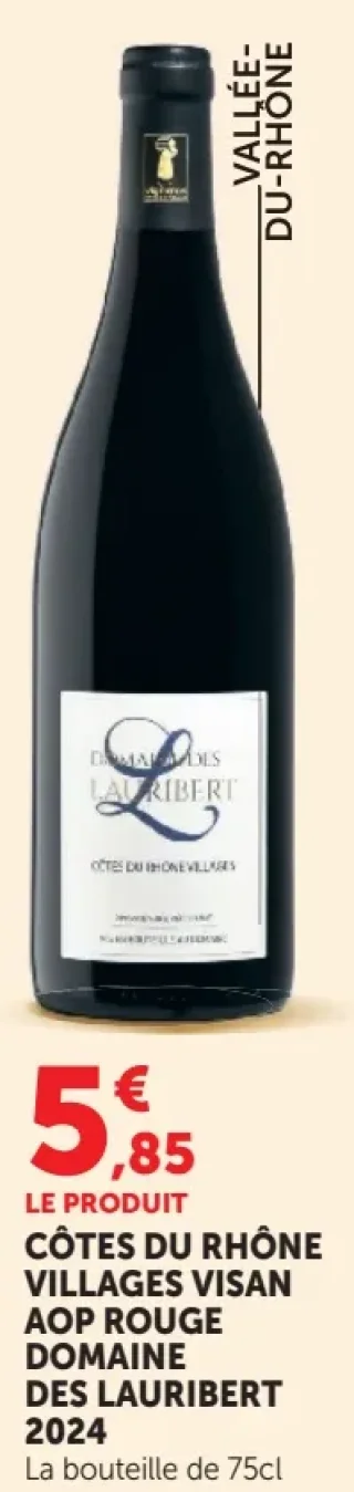 CÔTES DU RHÔNE VILLAGES VISAN AOP ROUGE DOMAINE DES LAURIBERT 2024