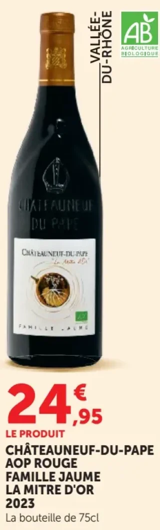 CHÂTEAUNEUF-DU-PAPE AOP ROUGE FAMILLE JAUME LA MITRE D'OR 2023