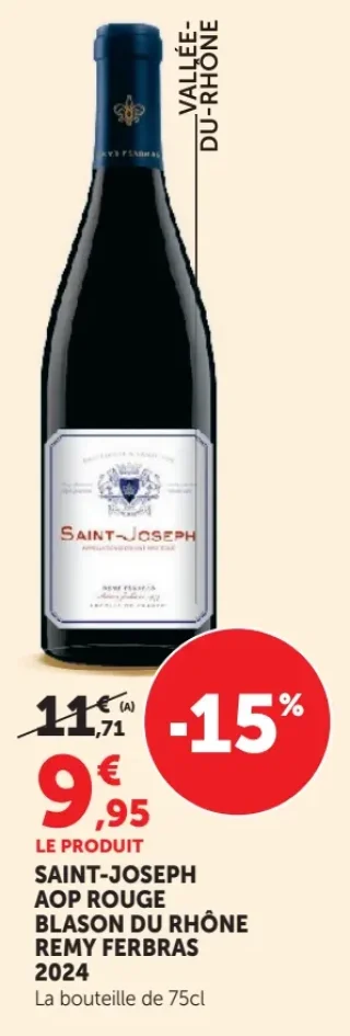 SAINT-JOSEPH AOP ROUGE BLASON DU RHÔNE REMY FERBRAS 2024