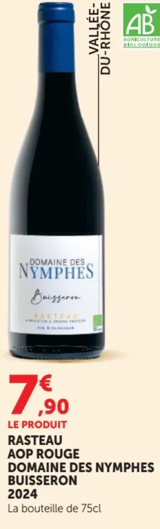 RASTEAU AOP ROUGE DOMAINE DES NYMPHES BUISSERON 2024