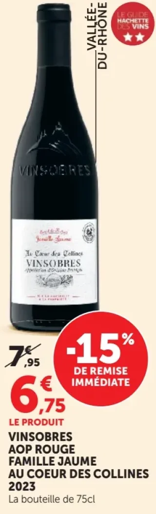 VINSOBRES AOP ROUGE FAMILLE JAUME AU COEUR DES COLLINES 2023