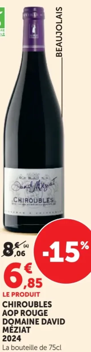 Chiroubles AOP Rouge Domaine David Méziat 2024