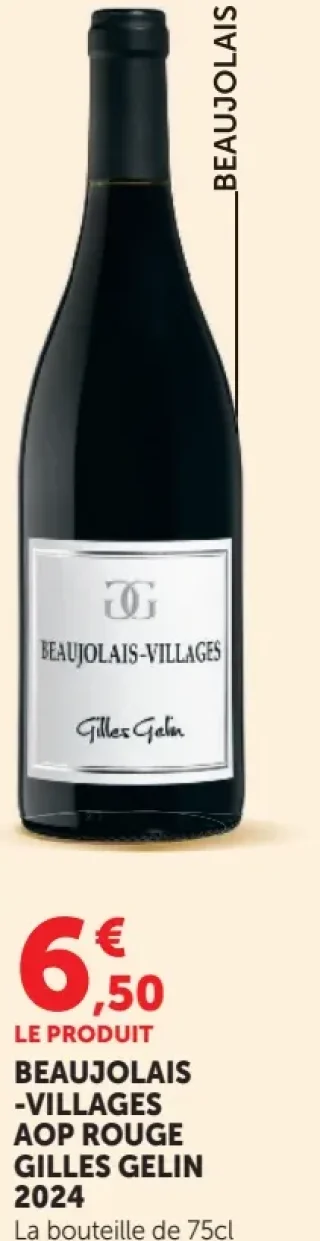 Beaujolais-Villages AOP Rouge Gilles Gelin 2024