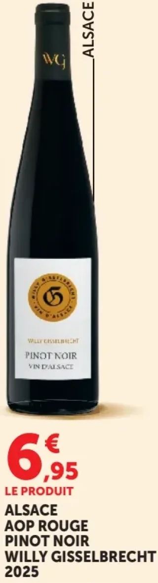 ALSACE AOP ROUGE PINOT NOIR WILLY GISSELBRECHT 2025