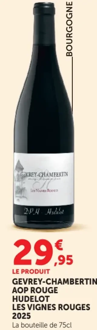 GEVREY-CHAMBERTIN AOP ROUGE HUDELOT LES VIGNES ROUGES 2025