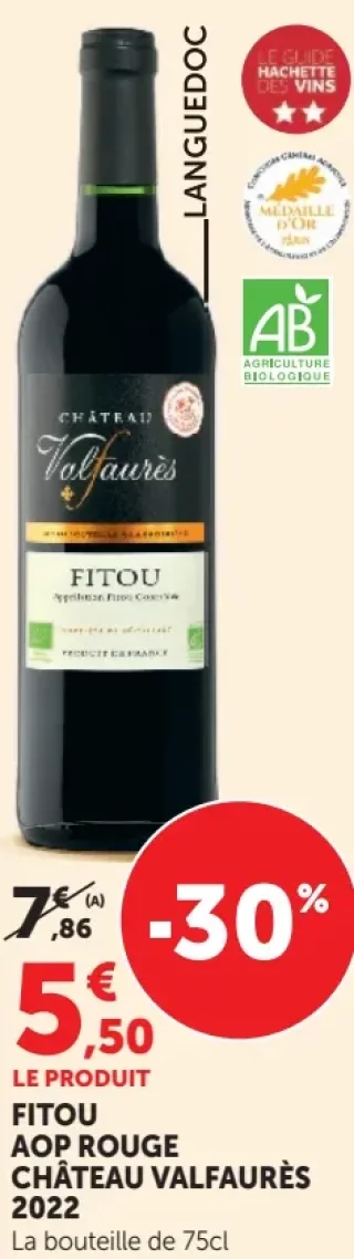 Fitou AOP Rouge Château Valfaurès 2022