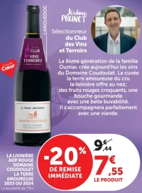 La Livinière AOP Domaine Coudoulet La Terre Amoureuse 2023 ou 2024