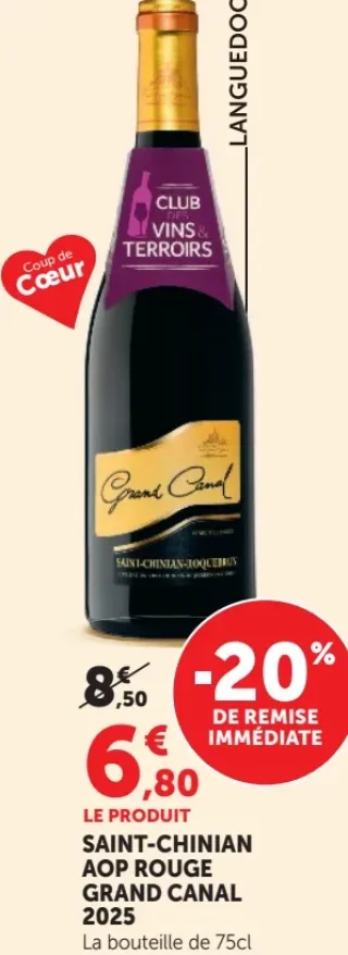 Grand Canal 2025 Saint-Chinian AOP Rouge