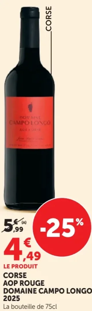 CORSE AOP ROUGE DOMAINE CAMPO LONGO 2025