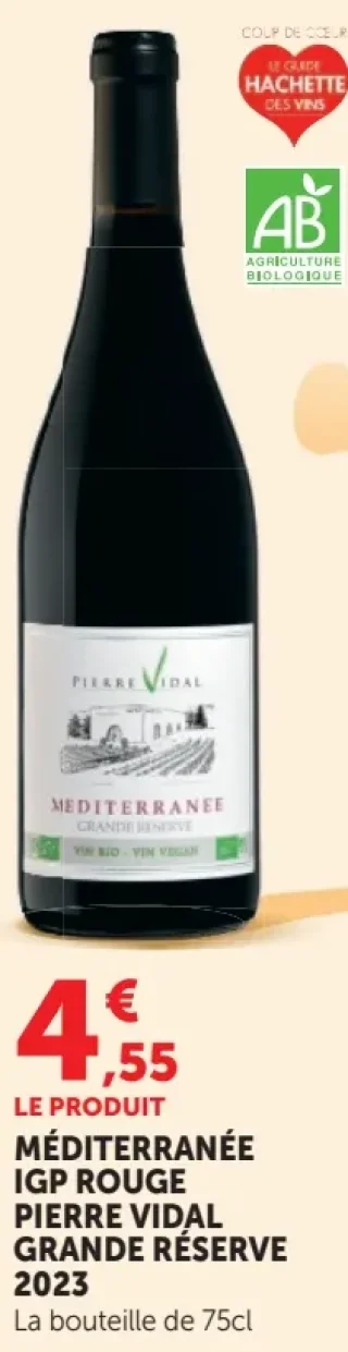 MÉDITERRANÉE IGP ROUGE PIERRE VIDAL GRANDE RÉSERVE 2023