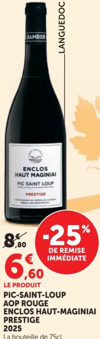 PIC-SAINT-LOUP AOP ROUGE ENCLOS HAUT-MAGINIAI PRESTIGE 2025