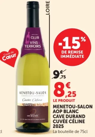 Menetou-Salon AOP Blanc Cave Durand Cuvée Céline 2025
