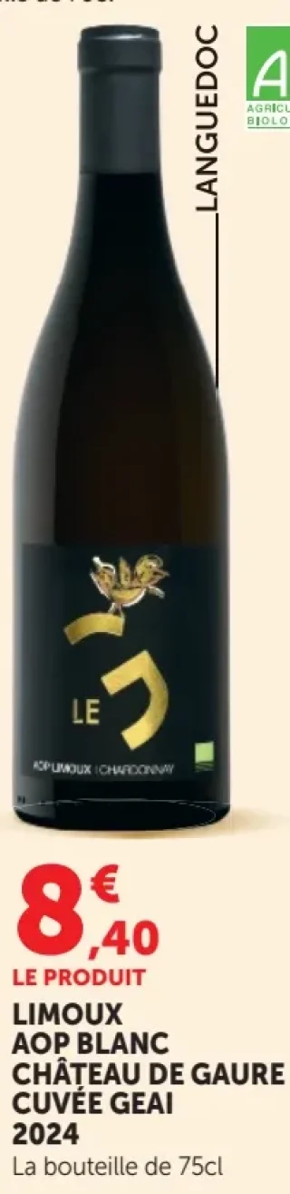 Limoux AOP Blanc Château de Gaure Cuvée Geai 2024