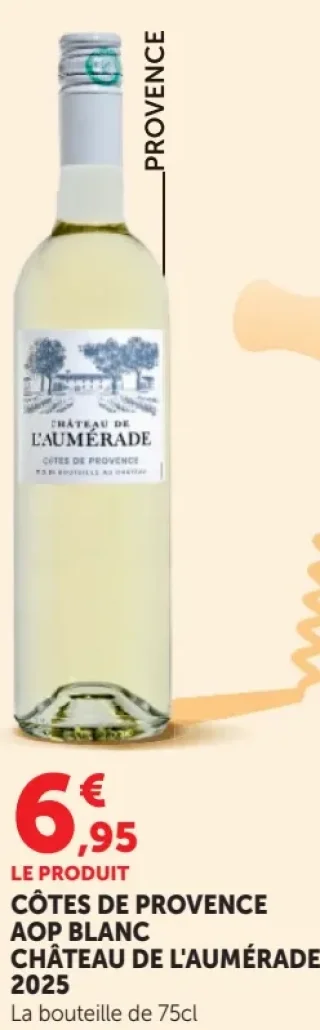 CÔTES DE PROVENCE AOP BLANC CHÂTEAU DE L'AUMÉRADE 2025