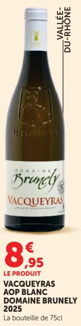 Vacqueyras AOP Blanc Domaine Brunely 2025