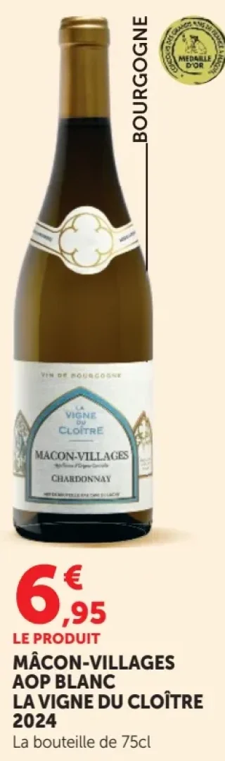 Mâcon-Villages AOP Blanc La Vigne du Cloître 2024