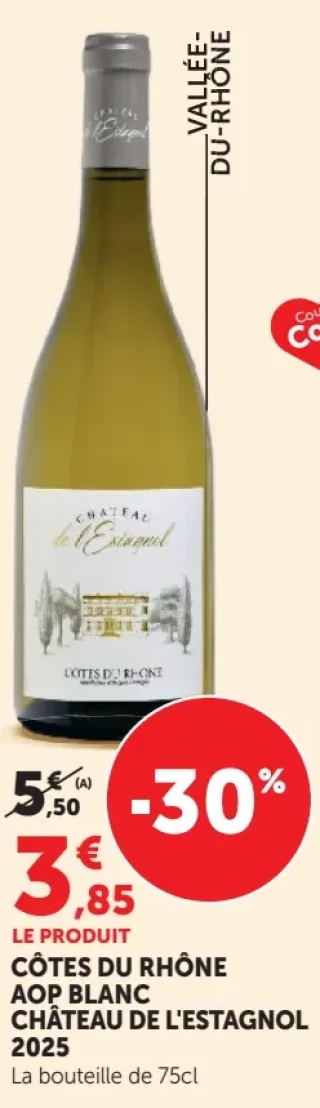 Côtes du Rhône AOP Blanc Château de L'Estagnol 2025