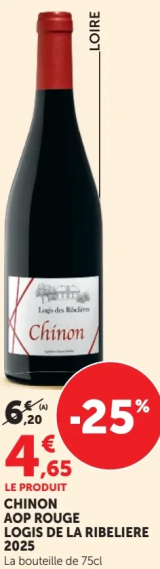 CHINON AOP ROUGE LOGIS DE LA RIBELIERE 2025