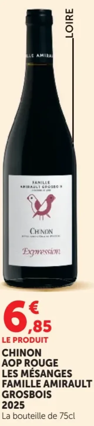 CHINON AOP ROUGE LES MESANGES FAMILLE AMIRAULT GROSBOIS 2025