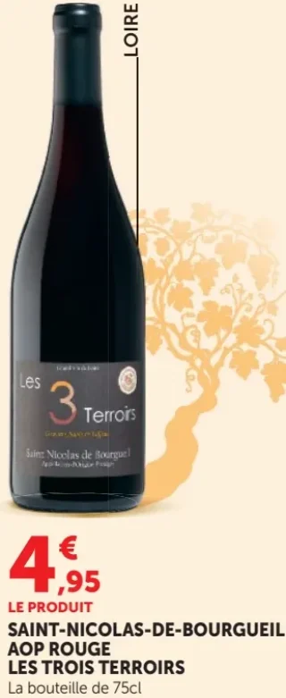 SAINT-NICOLAS-DE-BOURGUEIL AOP ROUGE LES TROIS TERROIRS
