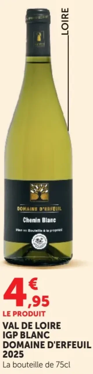 VAL DE LOIRE IGP BLANC DOMAINE D'ERFEUIL 2025