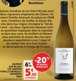SAUMUR AOP BLANC LES JARDINS FAMILLE AMIRAULT GROSBOIS 2025
