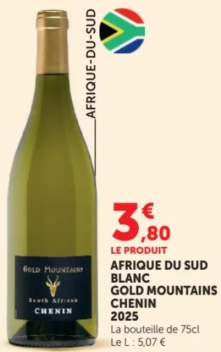 AFRIQUE DU SUD BLANC GOLD MOUNTAINS CHENIN 2025
