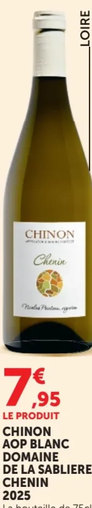 Chinon AOP Blanc Domaine de la Sabliere Chenin 2025