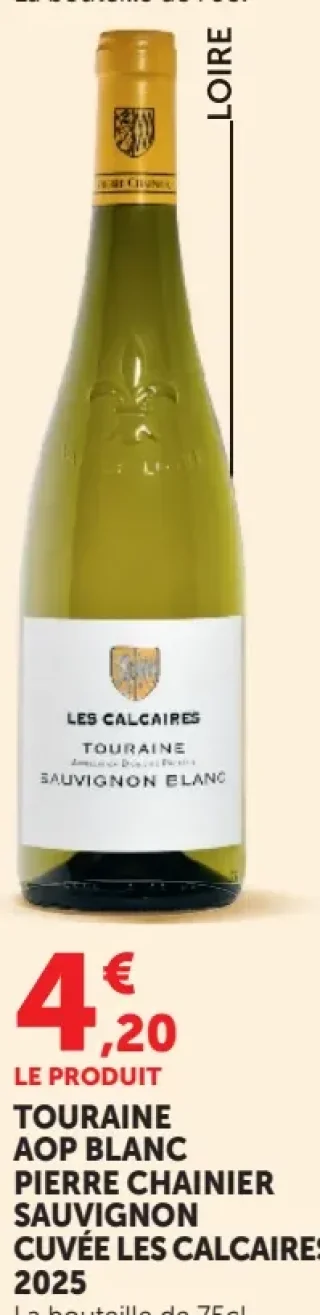 Touraine AOP Blanc Pierre Chainier Sauvignon Cuvée Les Calcaires 2025