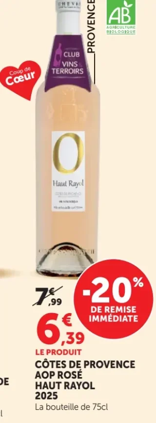 Côtes de Provence AOP Rosé Haut Rayol 2025