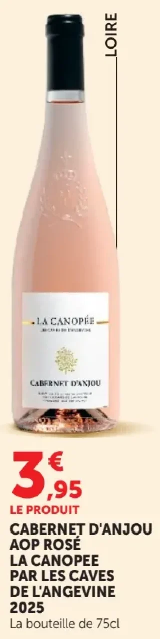 Cabernet d'Anjou AOP Rosé La Canopee Par Les Caves de L'Angevine 2025