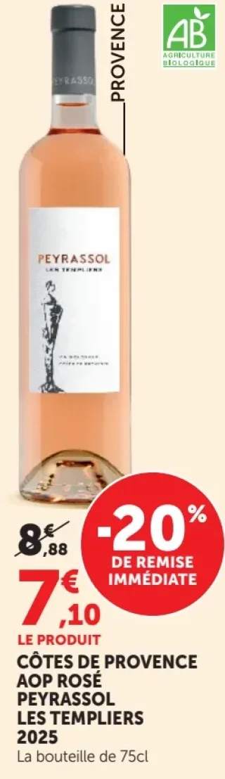 Côtes de Provence AOP Rosé Peyrassol Les Templiers 2025