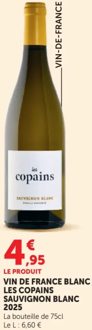Vin de France blanc Les Copains Sauvignon Blanc 2025