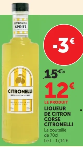 LIQUEUR DE CITRON CORSE CITRONELLI