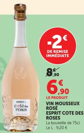 Vin Mousseux Rosé Esprit Cote des Roses