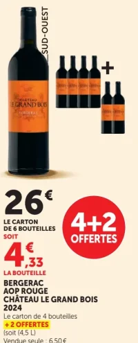 BERGERAC AOP ROUGE CHÂTEAU LE GRAND BOIS 2024