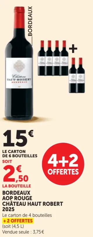 BORDEAUX AOP ROUGE CHÂTEAU HAUT ROBERT 2025