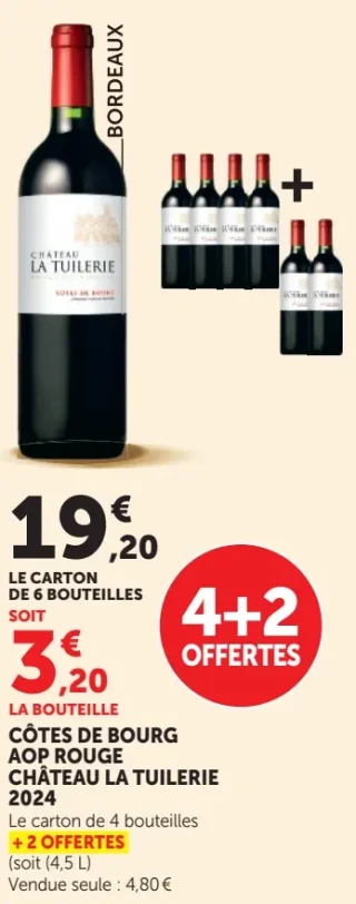 CÔTES DE BOURG AOP ROUGE CHÂTEAU LA TUILERIE 2024