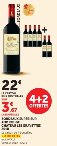BORDEAUX SUPÉRIEUR AOP ROUGE CHÂTEAU LES GRAVETTES 2018