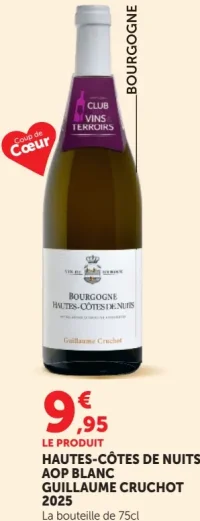 Vin blanc Bourgogne Hautes-Côtes de Nuits AOP Guillaume Cruchot